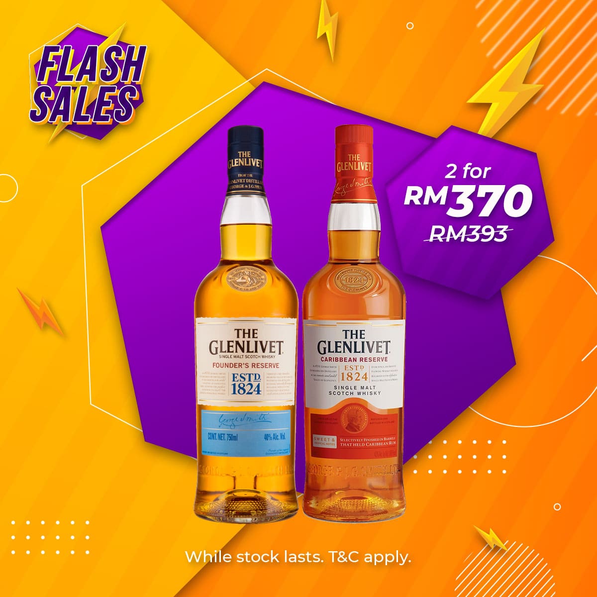 Flash Sale - Glenlivet Caribbean & Founder's Reserve [700ML]