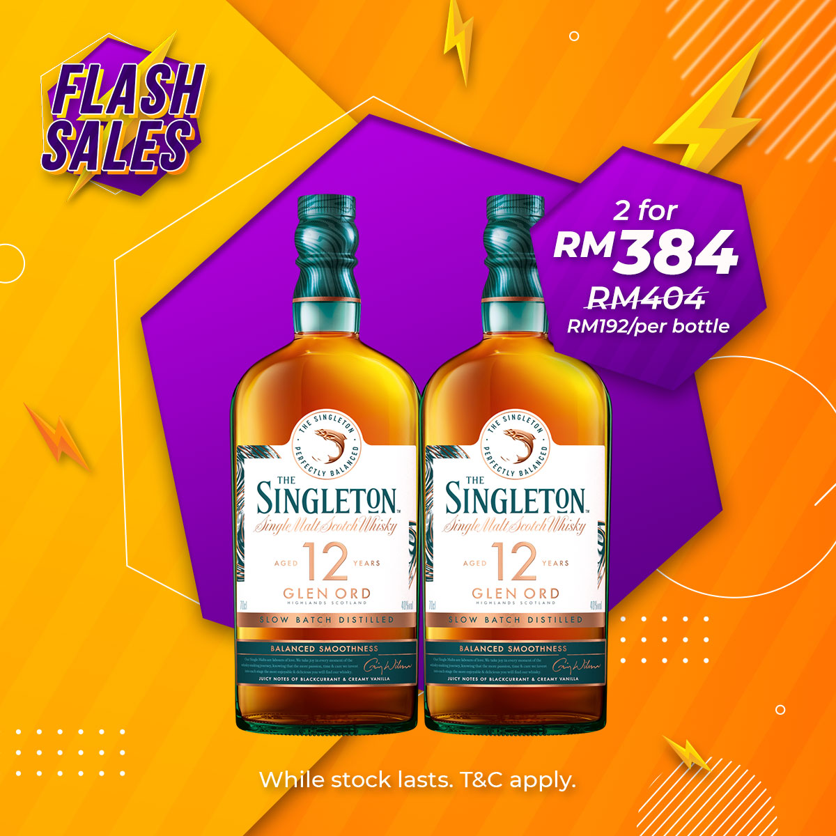 Flash Sale - Singleton Glen Ord 12 Years Highland Single Malt [700ML] x 2