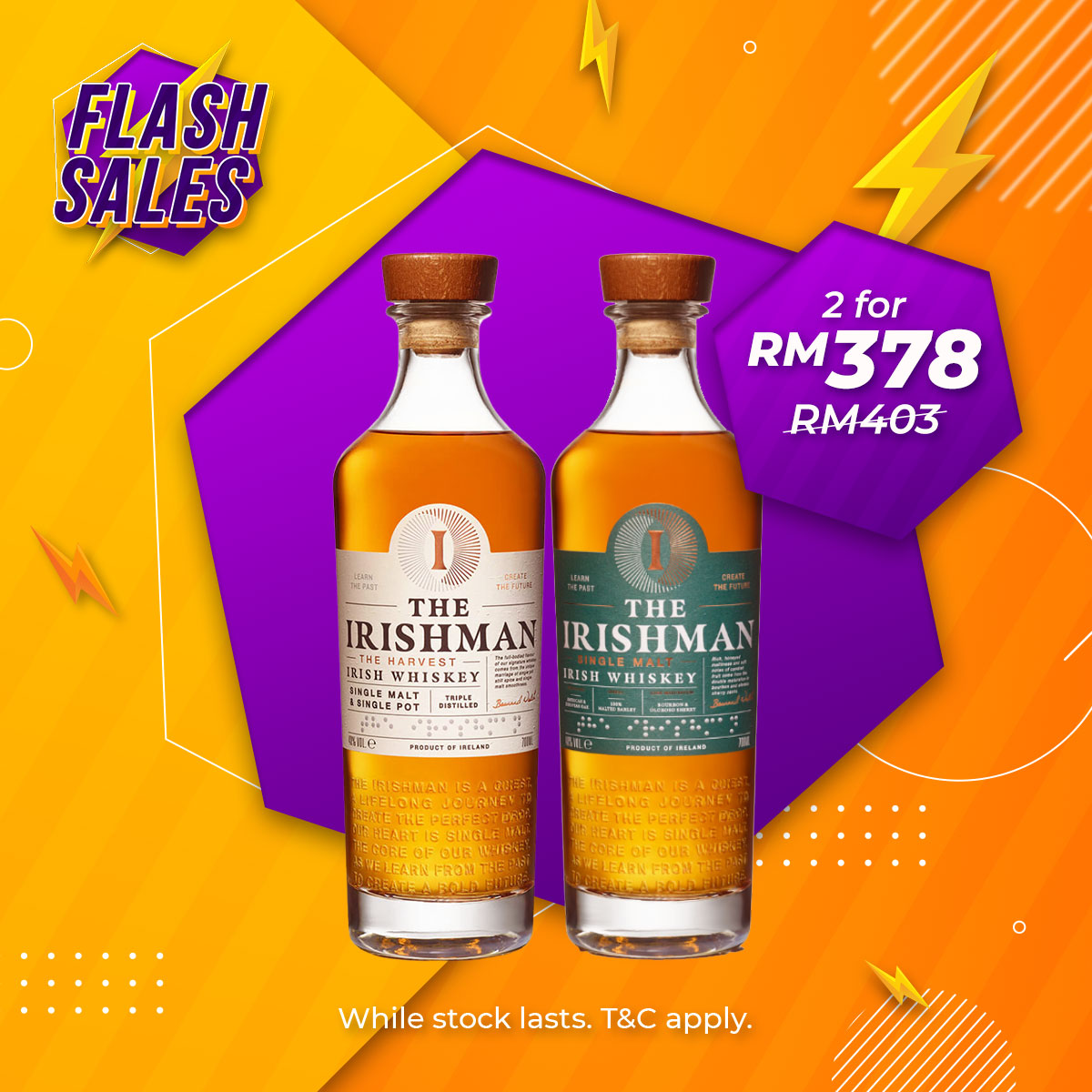 Flash Sale - The Irishman The Harvest & Single Malt [700ML]