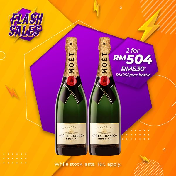 Flash sale - moet & chandon imperial champagne [750ml] x 2