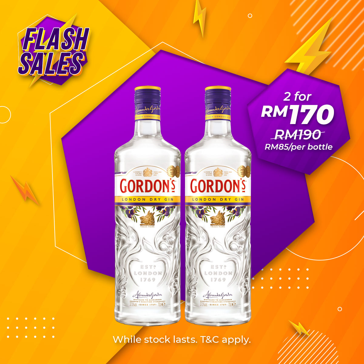 Flash Sale - Gordon's London Dry Gin [700ML] x 2