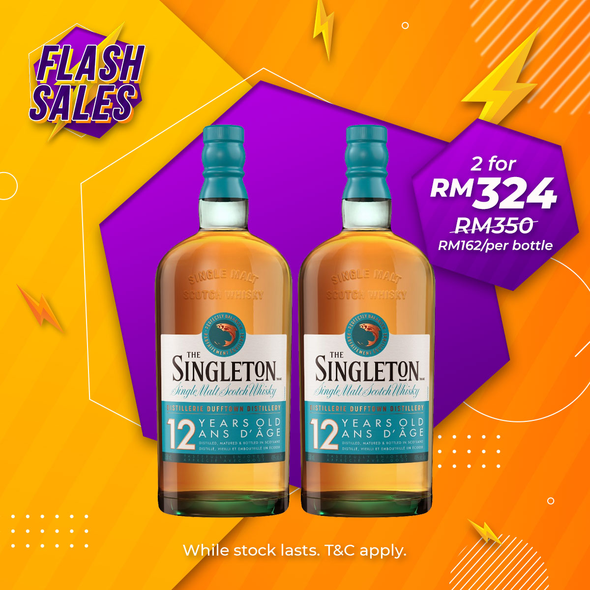Flash Sale - Singleton Dufftown 12 Years Luscious Nectar Speyside Single Malt [700ML] x 2
