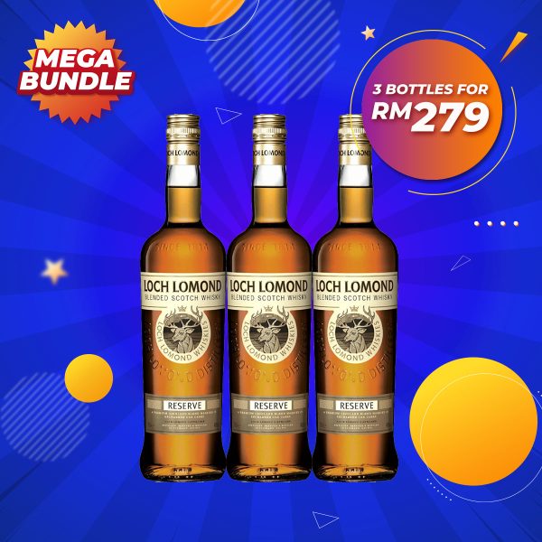 Mega big bundle - loch lomond reserve blended scotch [700ml] x 3