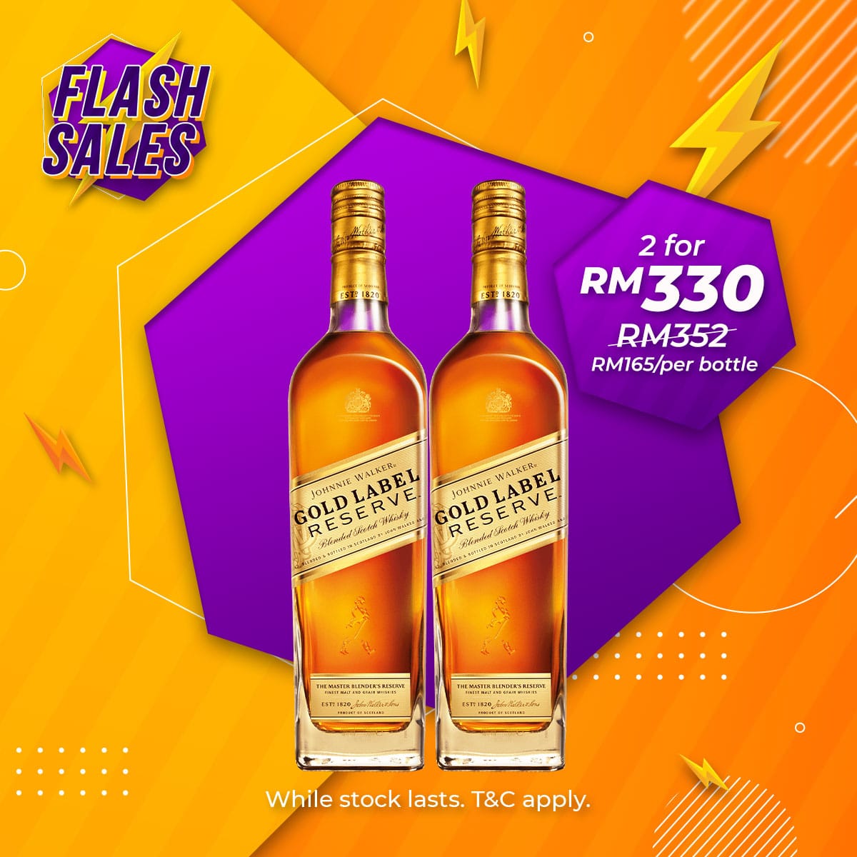 Flash Sale - Johnnie Walker Gold Label Reserve Blended Scotch [750ML] x 2