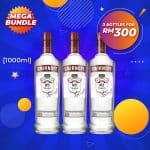 Mega Big Bundle – Smirnoff Red Triple Distilled Vodka [1000ML]