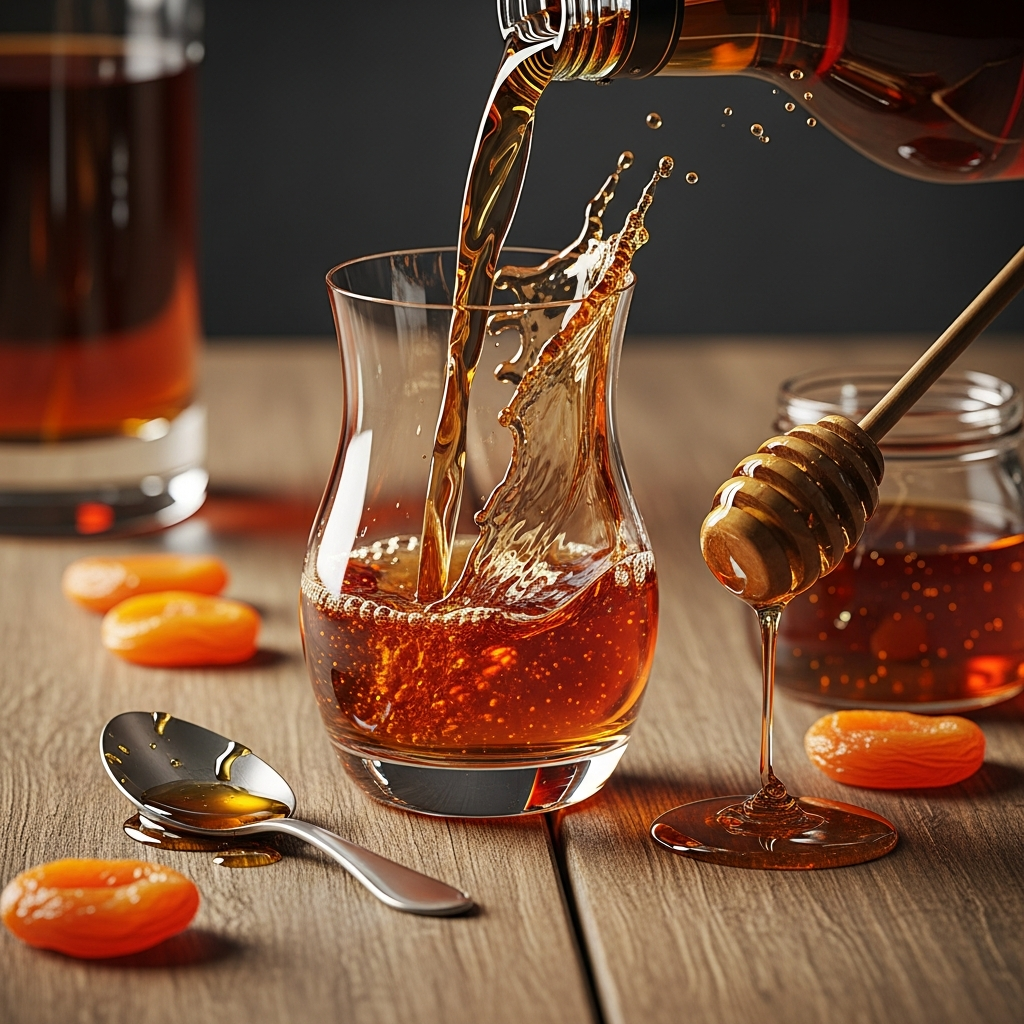 Vsop-style cognac poured neat with honey and dried apricots
