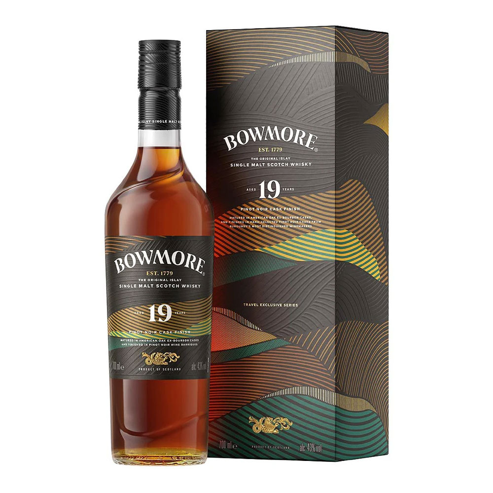 Bowmore 19 Years Ex-Bourbon & Pinot Noir Cask Finish Islay Single Malt Scotch [700ML]