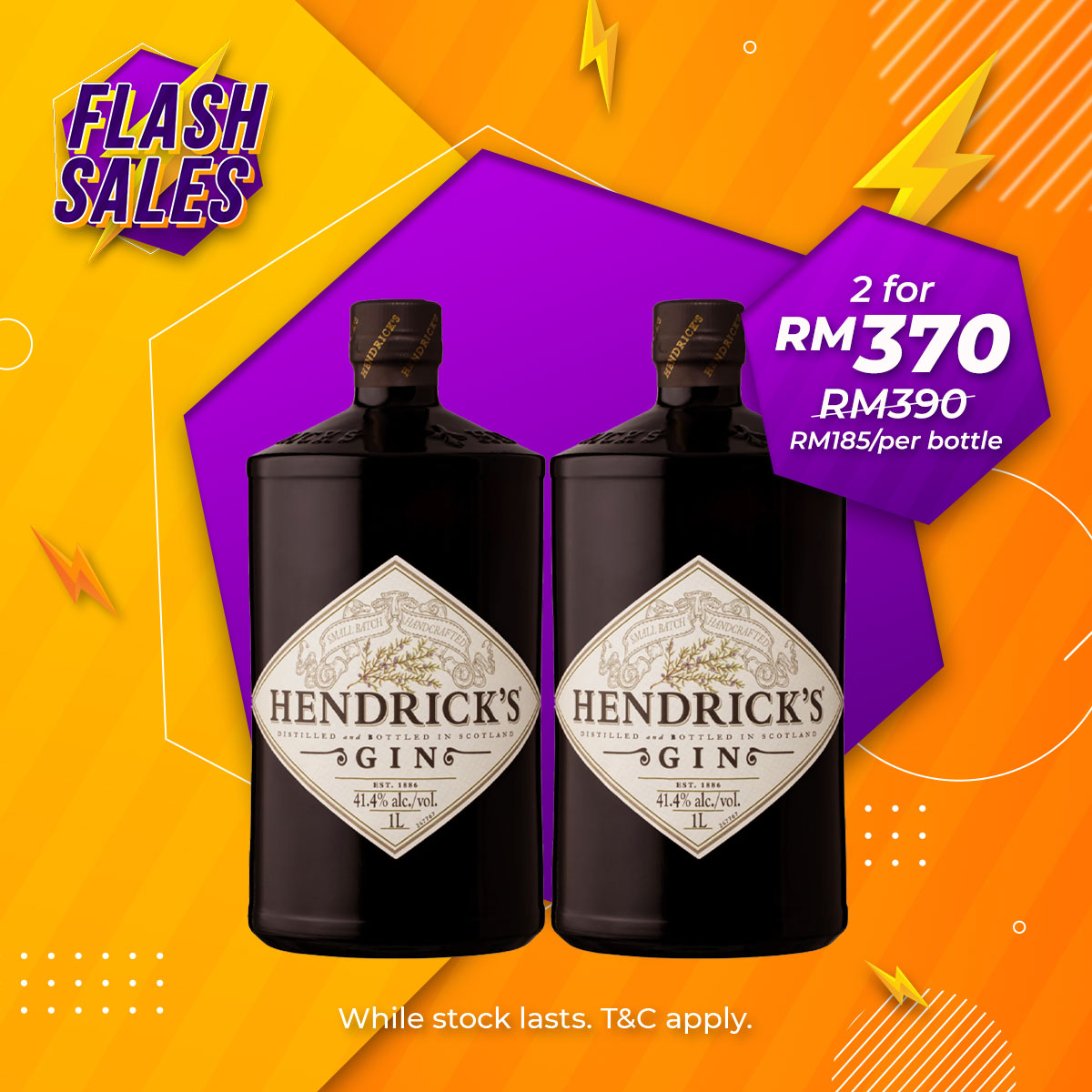 Flash Sale - Hendrick's Gin [1000ML] x 2