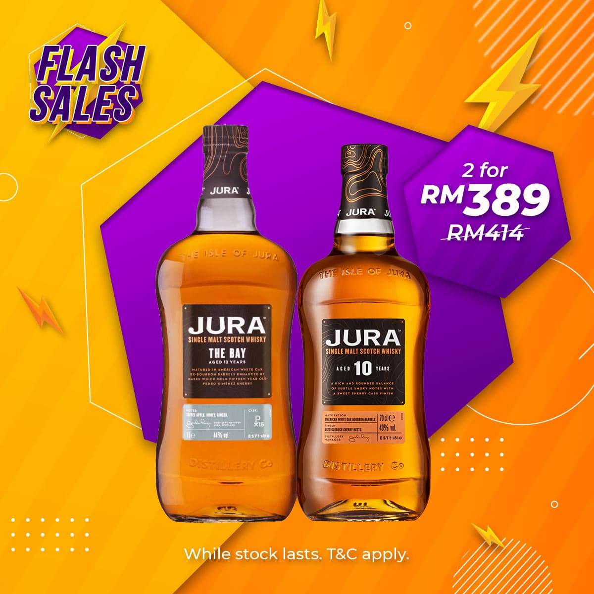 Flash Sale - Isle Of Jura 10 & 12 Years The Bay Single Malt