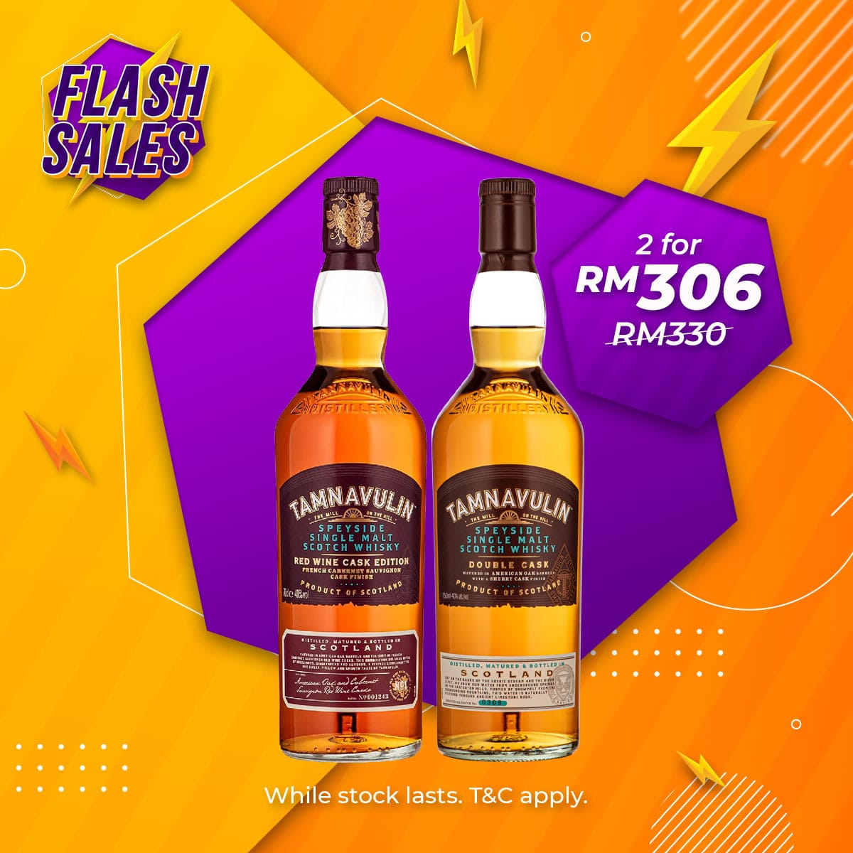 Flash Sale - Tamnavulin Double & Red Wine Cask Speyside Single Malt Scotch Whisky [700ML]