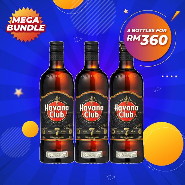 Mega big bundle - havana club 7 years rum [750ml] x 3