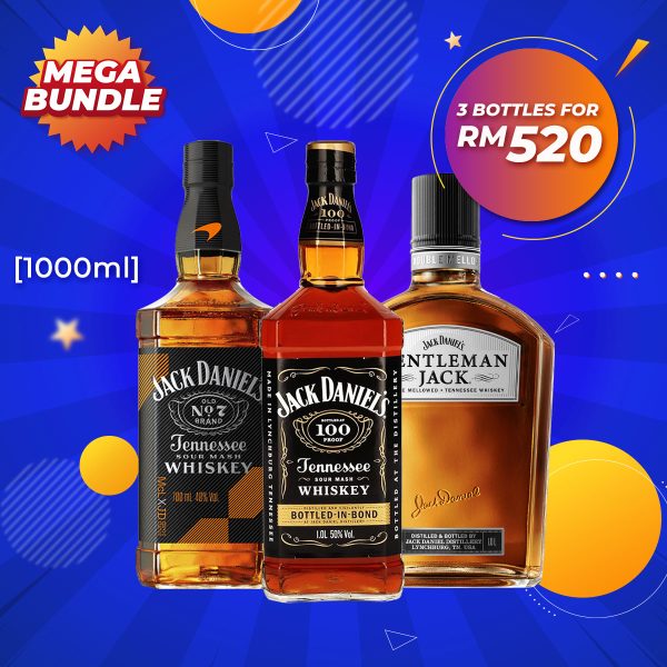 Mega big bundle - jack daniel's no. 2 tennessee bundles [1000ml] x 3